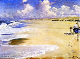 Marie Krøyer Malerei am Strand von Stenbjerg Marie Krøyer Malerei am Strand von Stenbjerg