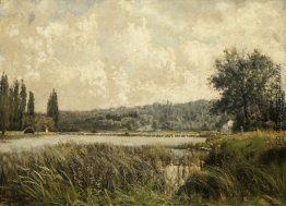 Landschaft mit einem Nebenfluss der Seine, in der Nähe von Paris Landschaft mit einem Nebenfluss der Seine, in der Nähe von Paris