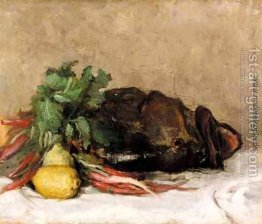 Stillleben mit Fisch und Gemüse Stillleben mit Fisch und Gemüse