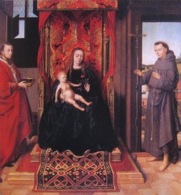 Die Jungfrau und das Kind inthronisiert mit Heiligen Hieronymus Die Jungfrau und das Kind inthronisiert mit Heiligen Hieronymus