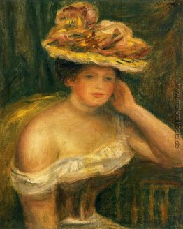 Frau, die ein Korsett Frau, die ein Korsett