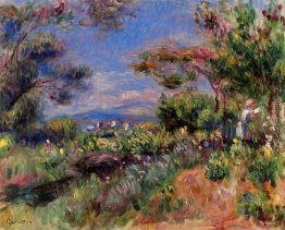 Junge Frau in einer Landschaft, Cagnes Junge Frau in einer Landschaft, Cagnes