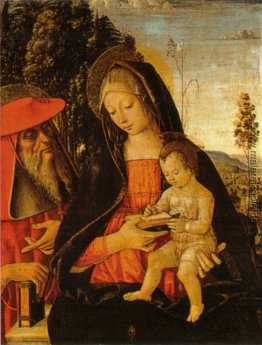 Madonna mit Kind Schreiben und St. Jerome Madonna mit Kind Schreiben und St. Jerome