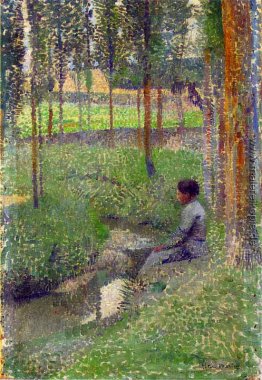 Frau am Rand des Wald Frau am Rand des Wald