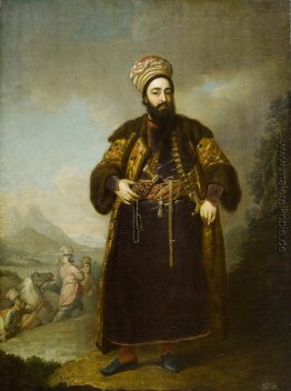Porträt von Murtaza Kuli Khan, der Bruder des Aga Mohammed, dem Porträt von Murtaza Kuli Khan, der Bruder des Aga Mohammed, dem