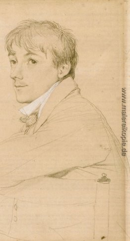 Jean-Louis Provost, sitzen und legte seinen linken Arm auf der L Jean-Louis Provost, sitzen und legte seinen linken Arm auf der L