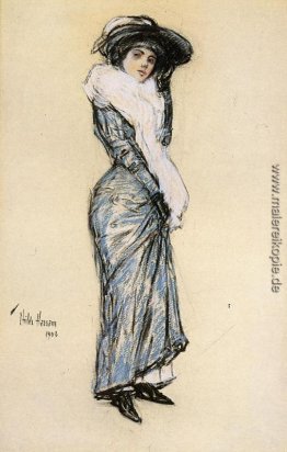 Porträt einer Dame im blauen Kleid Porträt einer Dame im blauen Kleid