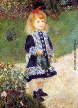 Mädchen mit einer Gießkanne Mädchen mit einer Gießkanne