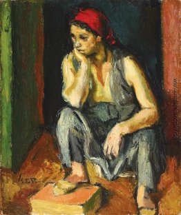 Odalisque mit rotem Schal Odalisque mit rotem Schal