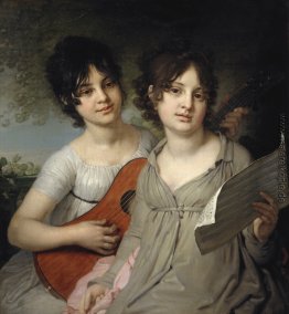 Porträt von A. und V. Gagarin Porträt von A. und V. Gagarin