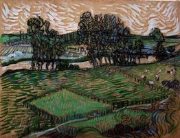 Landschaft mit Brücke über dem Oise Landschaft mit Brücke über dem Oise