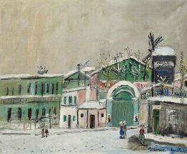 Moulin de la Galette unter dem Schnee Moulin de la Galette unter dem Schnee