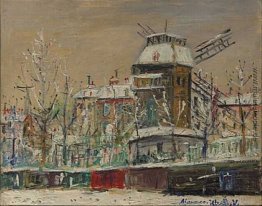 Moulin de la Galette unter dem Schnee Moulin de la Galette unter dem Schnee