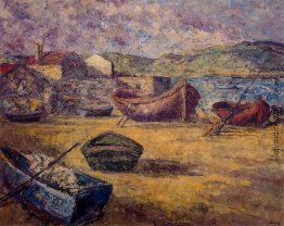 Auf den Strand gesetzte Boote Auf den Strand gesetzte Boote