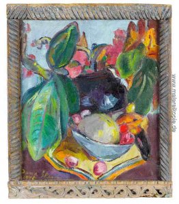 Stillleben mit Blättern, Früchten und Blumen Stillleben mit Blättern, Früchten und Blumen