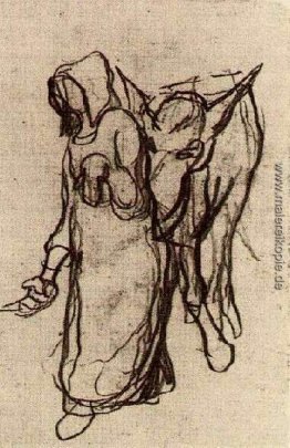 Frau mit einem Esel Frau mit einem Esel