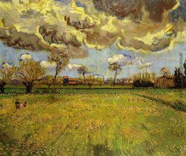 Landschaft unter einem stürmischen Himmel Landschaft unter einem stürmischen Himmel