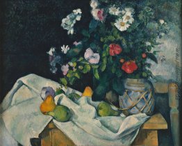 Stillleben mit Blumen und Frucht Stillleben mit Blumen und Frucht