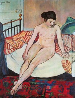 Nude mit einem Striped Blanket Nude mit einem Striped Blanket