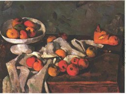 Stilleben mit Fruchtschale und Äpfel Stilleben mit Fruchtschale und Äpfel