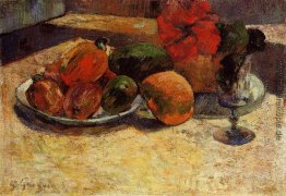 Stilleben mit Mangos und Hibiskus Stilleben mit Mangos und Hibiskus