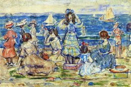 Strand-Szene mit Booten Strand-Szene mit Booten