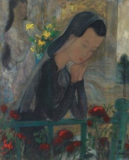 Frau auf dem Balkon Frau auf dem Balkon