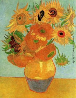Stillleben-Vase mit zwölf Sonnenblumen Stillleben-Vase mit zwölf Sonnenblumen