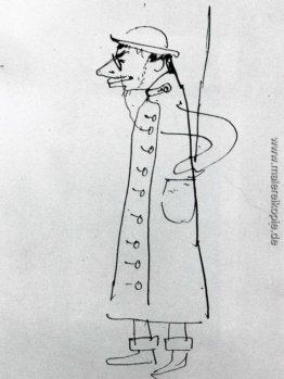 Selbstporträt. Karikatur Selbstporträt. Karikatur
