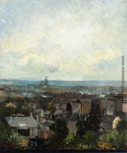Ansicht von Paris von Montmartre in der Nähe Ansicht von Paris von Montmartre in der Nähe
