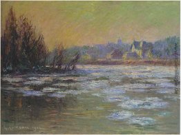 Eis auf dem Fluss Oise Eis auf dem Fluss Oise