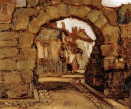 Das Tor innerhalb der Stadtmauern Das Tor innerhalb der Stadtmauern