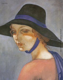 Porträt einer jungen Frau in einem Hut (Jadwiga Zak) Porträt einer jungen Frau in einem Hut (Jadwiga Zak)