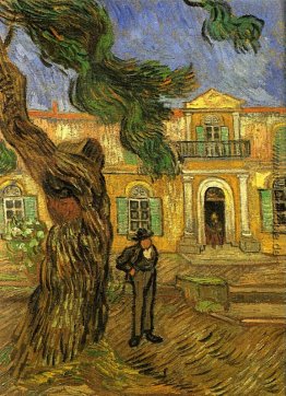 Pine Trees mit Figur im Garten von St- Paulkrankenhaus Pine Trees mit Figur im Garten von St- Paulkrankenhaus