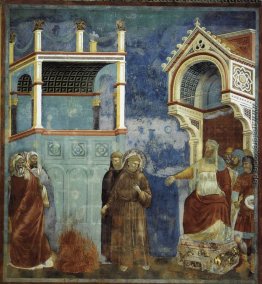 Der Versuch durch Feuer, bietet St. Francis durchs Feuer gehen, Der Versuch durch Feuer, bietet St. Francis durchs Feuer gehen,