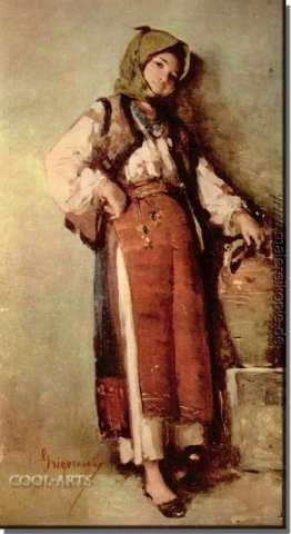 Ländliche Frau mit Krug Ländliche Frau mit Krug