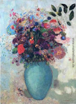 Blumen in einem Türkis-Vase Blumen in einem Türkis-Vase