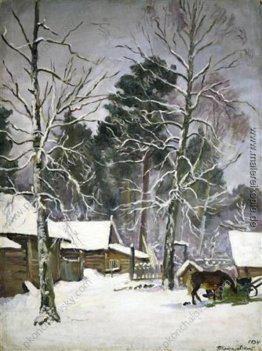 Yard mit einem Pferd Yard mit einem Pferd