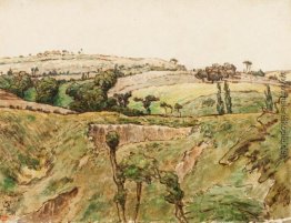 Eine hügelige Landschaft Eine hügelige Landschaft