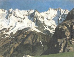 Reihe von Bergen, Mont Blanc Reihe von Bergen, Mont Blanc