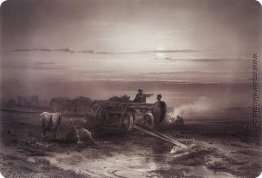 Biwak in der Wüste Konvoi Chumakov Biwak in der Wüste Konvoi Chumakov