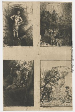 Vier Abbildungen auf eine spanische Buch Vier Abbildungen auf eine spanische Buch