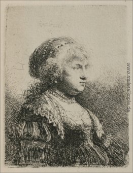Rembrandt`s Frau mit Perlen in ihrem Haar Rembrandt`s Frau mit Perlen in ihrem Haar