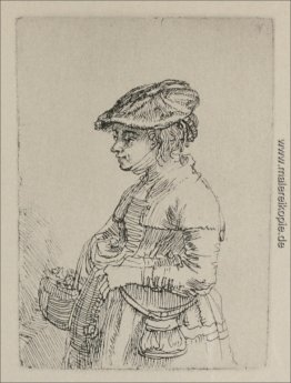 Eine junge Frau mit einem Korb Eine junge Frau mit einem Korb