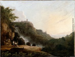 Ansicht von Tivoli: die Cascatelle und der "Villa des Maecenas ' Ansicht von Tivoli: die Cascatelle und der "Villa des Maecenas '