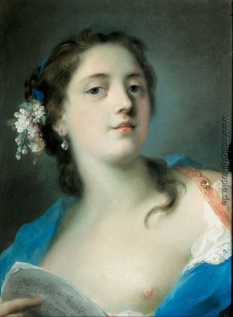 Der Singer Faustina Bordoni mit einer Partitur Der Singer Faustina Bordoni mit einer Partitur