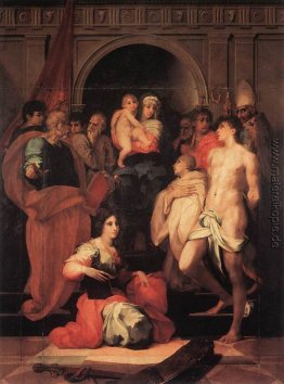 Madonna inthronisierte und Ten Saints Madonna inthronisierte und Ten Saints