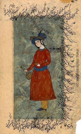 Junger Mann mit einer Flasche und einem Weinbecher Junger Mann mit einer Flasche und einem Weinbecher