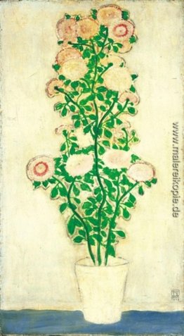 Chrysanthemen mit grünen Blättern Chrysanthemen mit grünen Blättern