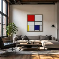 Zusammensetzung C (No.III) mit Rot, Gelb und Blau — Modernes Loft